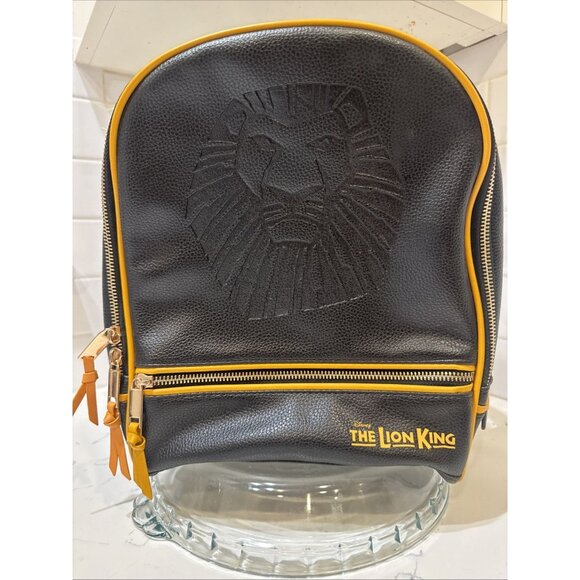 Disney’s The Lion King on Broadway Musical Black Leather Backpack Purse Simba - Picture 2 of 15